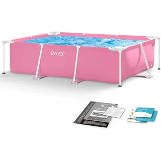 Intex 28266NP Aufstellpool rechteckig 220 x 150 x 60 cm rosa