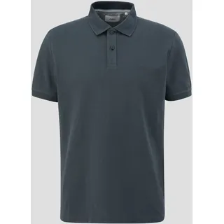 S.Oliver Poloshirt mit Label-Detail, Anthrazit, L