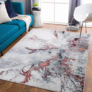 livabliss Teppich LIVABLISS New York grau, B:200cm H:10mm L:275cm, Kunstfaser, Polyester, Teppiche, Teppich, Moderner Designerteppich in Marmor Optik, Kurzflor Wohnzimmerteppich