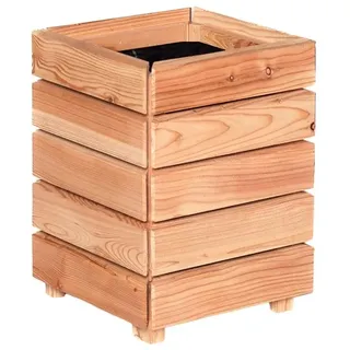 Mega Holz Pflanzkübel MODULO 30x30x39 cm (BxTxH) - wetterfester Blumenkasten aus heimischen Lärchenholz - Blumenkübel aus witterungsbeständiger Lärche für Garten, Terrasse und Balkon, Modular, Holz