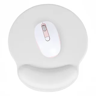 Hsurbtra Mauspad mit Handballenauflage Ergonomisches Wasserdicht Komfort (Elfenbeinweiß, L 25 * 24cm)