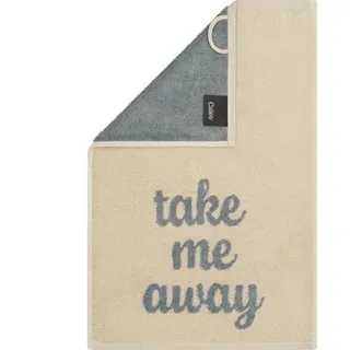 CAWÖ Postcard Towels Edition 100 Gästehandtuch 30 x 50 cm beige/blau