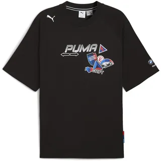 Puma T-Shirt "BMW M Motorsport Sticker T-Shirt Herren", Herren, Gr. XL, schwarz, Obermaterial: 100% Baumwolle. Rippe: 71% Baumwolle, 29% Polyester, clean, relaxed fit, Rundhals, Shirts T-Shirt