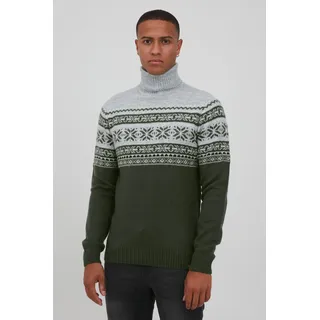 Norwegerpullover BLEND "BHTjesse", Herren, Gr. XXL, deep depths, Grobstrick, 82% Polyacryl, 18% Polyester, regular fit normal, Rundhals, Pullover Norwegerpullover, Grobstrick Pullover mit Rollkragen