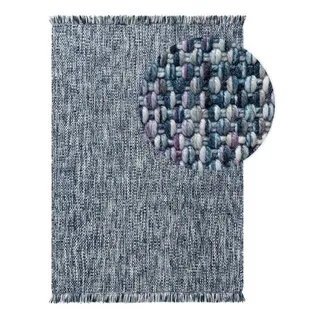 benuta Runa Kurzflorteppich 60 x 100 cm Blau