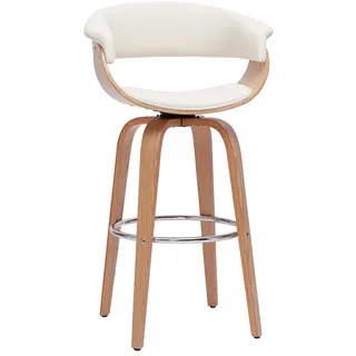 miliboo Design-Barhocker drehbar H 67 cm Weiß