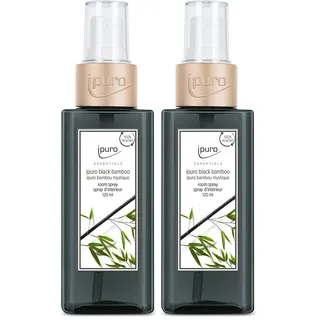 ipuro - erfrischendes ipuro black bamboo Raumspray - dezentes Duftspray mit grünen & holzigen Noten - stilvolles Room Fragrance für ein puristisches Dufterlebnis in jedem Raum 120 ml (Packung mit 2)
