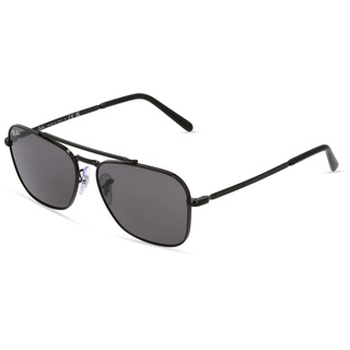Ray-Ban RB 3636 NEW CARAVAN Unisex-Sonnenbrille Vollrand Eckig Metall-Gestell, schwarz