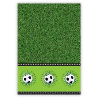 Folat Tischdecke Fußball Party Tischdecke, Partydeko für Deine Fußball-Mottoparty zum Geburtstag! grün