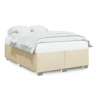 furnicato Bettgestell Bett 200 x 140 cm in Creme mit stabilem Gestell (1-tlg) weiß 140 cm x 200 cm x 46 cm