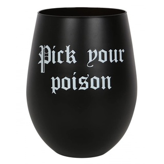 horror-shop Pick your Poison ;Wähle dein Gift; Weinglas ohne Stiel