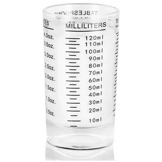 Amexo 4OZ/120ML SchnapsgläSer, Klein Glas Messbecher Mit Waage, Backen Messbecher für Küche Bar, Mini Espresso Schnapsgläser für Kaffee Milch Coc