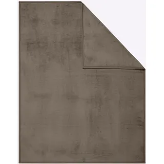 Wohndecke BIEDERLACK Gr. 2, grau (taupe), B:150cm L:220cm, 70% Baumwolle, 30% Polyacryl, Wohndecken, Wohndecke