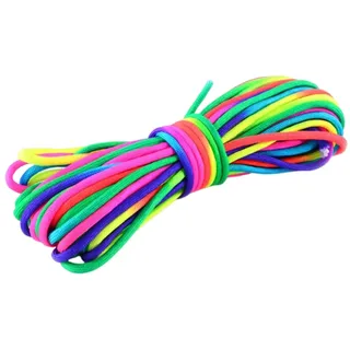 KEQAR Regenbogen-Gummitwist 5 m – elastisches Hüpfspielzeug für Kinder, Indoor & Outdoor, Geschenk für Mädchen und Jungen