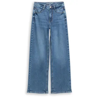 Tom Tailor Damen TTMADINA WIDE Jeans, blau, Uni, Gr. 29/32