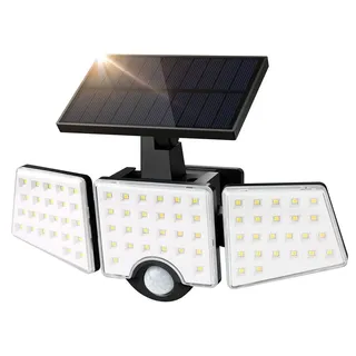 Lepro Außenleuchte Solar schwarz/weiß IP65 mit Bewegungsmelder 1000 Lumen 6W