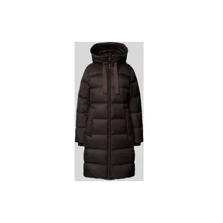 Regular Fit Daunenmantel mit Daunen-Feder-Füllung, Mittelbraun, 42