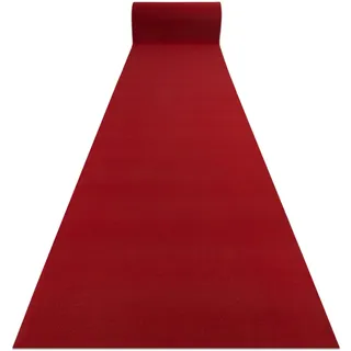 Läufer Antirutsch Rumba 1974, einfarbig, Rotwein, rot, Anti Rutsch Teppich, rutschfest, Hochzeit, Meterware, 60x160 cm