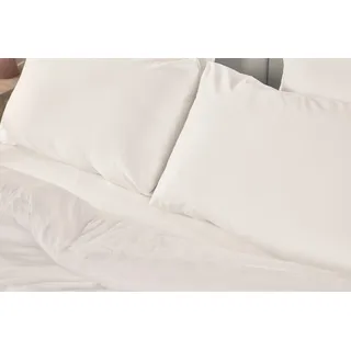 Emma Silken Satin Kopfkissenbezug | Weiß | 40x80cm