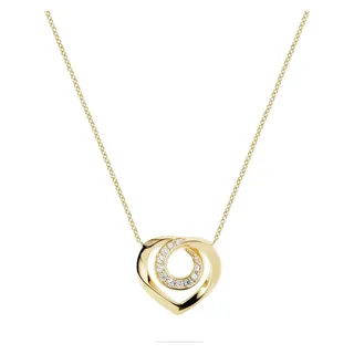 JETTE Silberkette JETTE Damen-Kette 925er Silber, recycelt Zirkonia, TWISTED HEART gelb|goldfarben