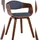 Stoff blau/walnuss