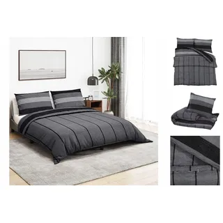vidaXL Bettwäsche-Set Dunkelgrau 200 x 220 cm