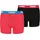 Boxershorts Basic Boxer 2er-Pack Kinder Unterhose rot Black 128