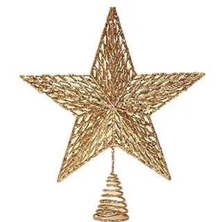 Geformter Gold-Glitzer-Stern/Christbaumspitze, von Gisela Graham