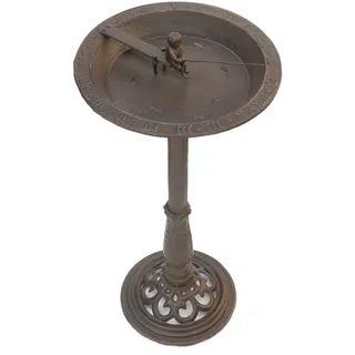 moritz 2in1 Vogeltränke und Sonnenuhr Ø 36 cm x 76 cm Braun