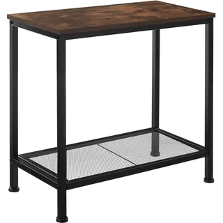 Tectake Beistelltisch Filton 60x30,5x60,5cm Industrial Holz dunkel, rustikal