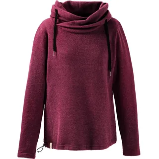 Mufflon Damen Merinowolle Sweatshirt XXL Blau Oversize mit Kapuze - L