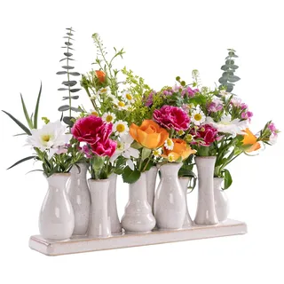 H&D Manufaktur Vasen-Set Antik-Weiß 10 cm