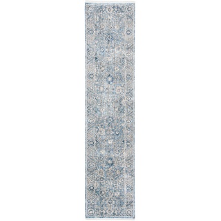 Safavieh Traditionell Teppich für Wohnzimmer, Esszimmer, Schlafzimmer - Dream Collection, Kurzer Flor, Grau und Türkis, 61 X 213 cm
