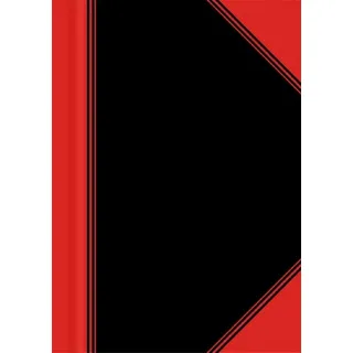 Bantex Notizbuch Chinakladde A7 kariert Schwarz/Rot
