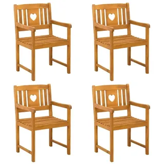 vidaXL Garten-Sessel 56 x 55,5 x 90 cm braun 4 St.