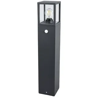 LUCANDE Wegeleuchte Aluminium 65 cm inkl. Bewegungsmelder anthrazit