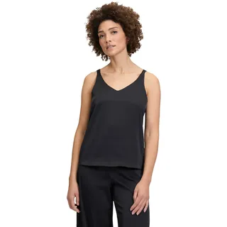 Vera Mont Satinbluse mit V-Ausschnitt in schwarz, | Gr.: 42