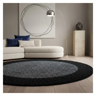 KADIMA DESIGN RHEIN Hochflorteppich 160 x 160 cm Anthrazit
