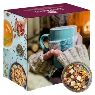 Corasol Premium Tee-Adventskalender mit 24 weihnachtlichen Gourmet-Teesorten, loser Tee, Geschenk-Idee für Frauen (223 g)