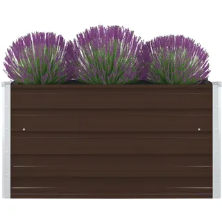 vidaXL Garten-Hochbeet verzinkter Stahl 100 x 100 x 45 cm Braun 