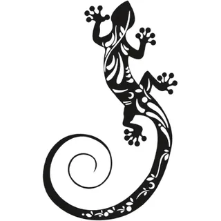 Wanddeko Hängende Gecko Skulptur Hundertneunzehn Gramm