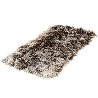Reissner Lammfelle Tibet Lammfell Auflage TP1 langflorig gelockt extraweich | 60x120cm Farbe cappuccino (Tops) JYB12 TP1