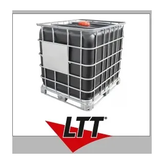 IBC Wassertank 1000 ltr. Schwarz auf Metall-/Kunststoffpalette und Gitterrahmen