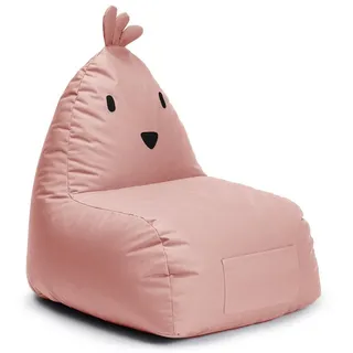 Lumaland Sitzsack Kinder Tier Chick Kissen 80x75x75 cm, niedliches Kindersitzkissen, Wow Effekt im Kinderzimmer, pflegeleicht rosa