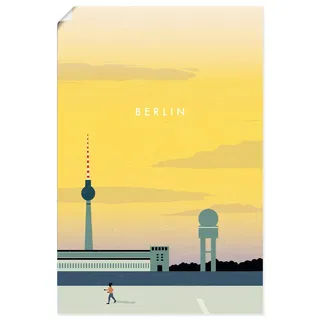 Wandbild ARTLAND "Berlin", gelb (farbe bild(er): gelb), B:60cm H:90cm, Bilder, als Alubild, Leinwandbild, Poster, Wandaufkleber in verschied. Größen