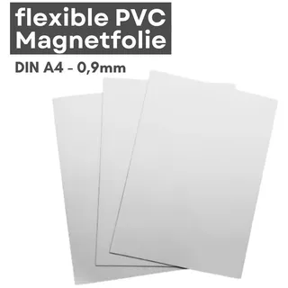 MaajeeKuto Magnet Magnetfolie DIN A4 beschreibbar Weiß 0,9 mm PVC Magnetplatte (1-St)