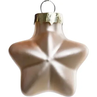 Trend Line Christbaumschmuck TrendLine Weihnachtskugeln Glas-Sterne 4 cm beige