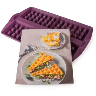 Tupperware Waffelform lila + Waffelheft