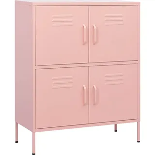 vidaXL Lagerschrank 80 x 101,5 x 35 cm Rosa