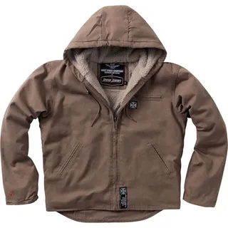 West Coast Choppers Lined Canvas Work Jacke Herren Braun XL